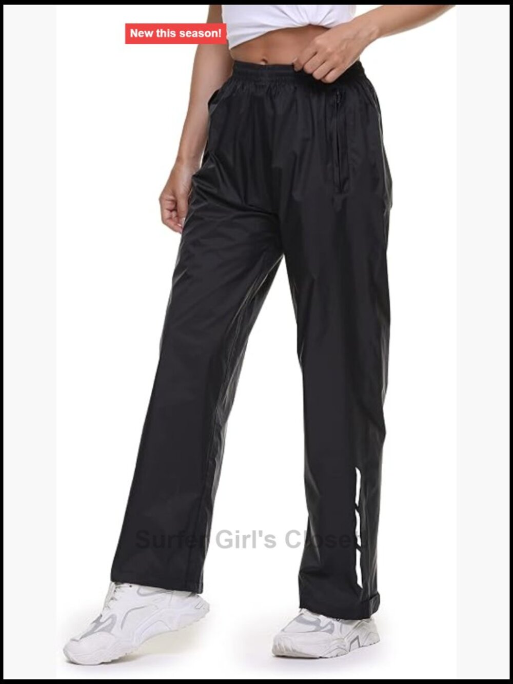 Lightweight Waterproof Rain Pants with Pockets for Hiking